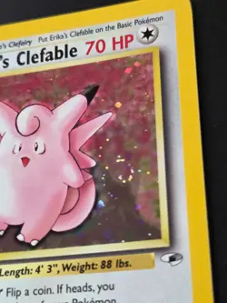 Vintage Pokemon Erika's Clefable 1st Edition Gym Heroes 3/132 LP - Image 5