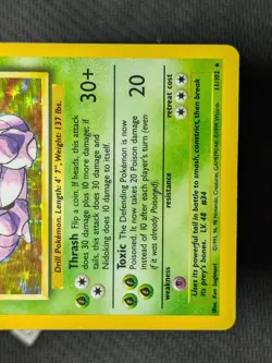 Nidoking 11/102 - Base Set Unlimited Holo Rare Pokemon TCG LP - Image 5
