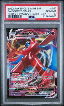 PSA 10 POKEMON PROMO #267 DEOXYS VMAX DEOXYS VMAX & VSTAR BATTLE BOX FULL ART - Image 1