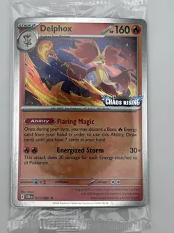 Delphox Rare 013/086 Stamped Best Buy Promo SEALED Chaos Rising Pokemon - Image 1