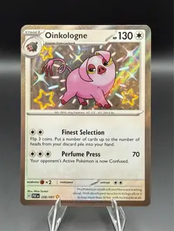 Oinkologne 208/091 Shiny Rare Paldean Fates Pokemon TCG - Image 1