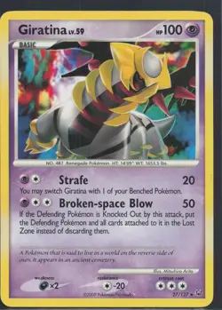 Giratina 27/127 Rare Platinum Pokemon Moderately Played - Image 1