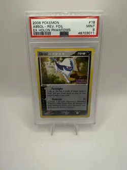 Pokemon 2006 Holon Phantoms Reverse Holo Stamped Absol PSA 9 Mint #18/110 - Image 1