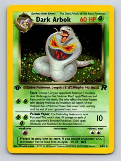 Dark Arbok 2/82 Holo Rare Team Rocket Pokemon 1st Edition Holo Lightly Played - Image 1