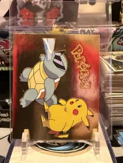1999 Navarette Pokemon 2 Peru Pikachu & Squirtle Gold holographic CO 13E - Image 1