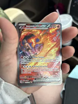 Pokemon Team Rocket's Moltres EX Illustration Rare Full Art Holo Sv10 229/182 - Image 1