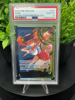 Nami OP11-041 Leader 2025 One Piece EN Learn Together Deck Set GM MT PSA 10 💎 - Image 1