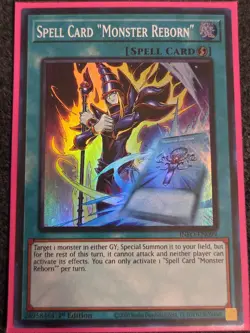 Yugioh: Spell Card "Monster Reborn" - INFO-EN099 - Super Rare - 1st Edition NM - Image 1