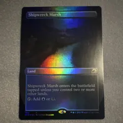 Magic The Gathering Shipwreck Marsh Land Card 285 Rare Foil English 2021 - Image 1