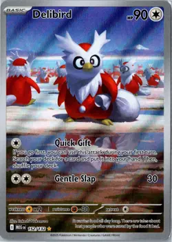 Pokemon Card - Delibird 152/132 Mega Evolution Illustration Rare Near Mint - Image 1