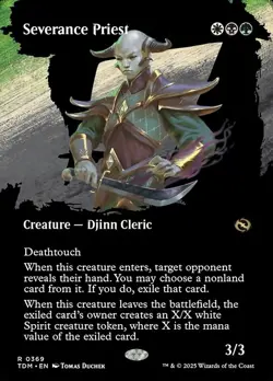 1x Severance Priest - Extended Art NM Eng MTG - Tarkir: Dragonstorm - Image 1