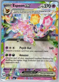 Espeon ex 034/131 SV: Prismatic Evolutions - Pokemon Card - NM - Image 1