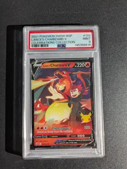 Pokemon TCG Lance's Charizard V SWSH133 Celebrations Promo PSA 9 - Image 1