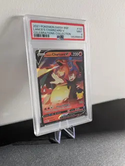 Pokemon TCG Lance's Charizard V SWSH133 Celebrations Promo PSA 9 - Image 3