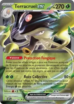 Carte Pokemon Terracruel ex 022/197 - Flammes Obsidiennes - Francais - Image 1