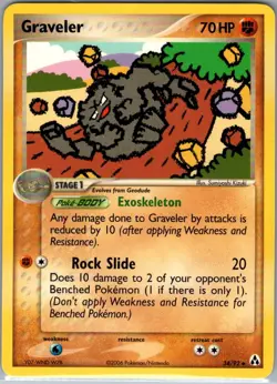 Graveler 34/92 Non Holo Legend Maker - Pokemon Card - NM - Image 1