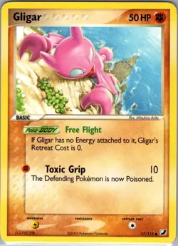 Gligar 57/115 Non Holo Unseen Forces - Pokemon Card - NM - Image 1