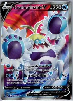 Crabominable V (Full Art) 248/264 SWSH08: Fusion Strike - Pokemon Card - NM - Image 1