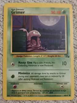 1999 Pokemon Fossil Grimer #48/62 LP/MP - Image 1