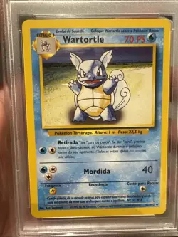 PSA 8 NM-MT Wartortle EVOLUTION BOX ERROR Pokemon PORTUGUESE Base Set WOTC 1999 - Image 2