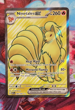 Pokemon TCG Ninetales ex 186/165 Ultra Rare – Scarlet & Violet 151 Pack Fresh NM - Image 1