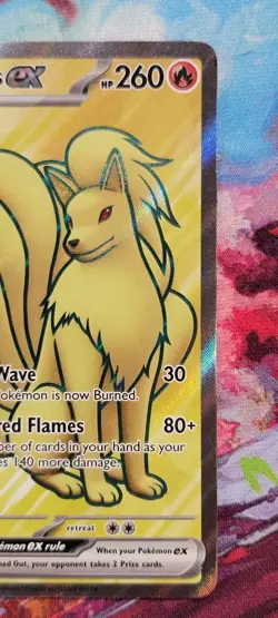 Pokemon TCG Ninetales ex 186/165 Ultra Rare – Scarlet & Violet 151 Pack Fresh NM - Image 4