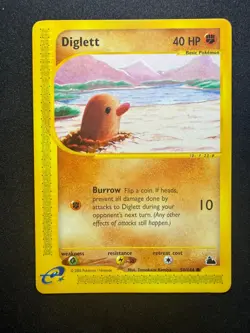 Pokemon TCG Diglett Reverse Holo Common 50/144 Skyridge LP - Image 1