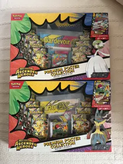 Pokemon Ascended Heroes Premium Poster Collection Mega Gardevoir & Lucario Set - Image 1
