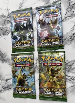 Pokemon - Fates Collide - Booster Pack Art Set- New & Sealed - 4 Packs - Image 3