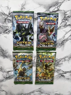 Pokemon - Fates Collide - Booster Pack Art Set- New & Sealed - 4 Packs - Image 4