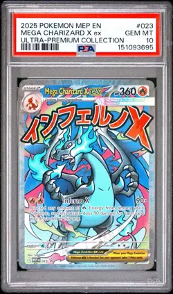 2025 Pokemon Mega Charizard X Ex 023 UPC Black Star Promo PSA 10 - Image 1