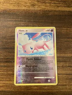 Pokemon Mew LV. 40 Reverse Holo Foil #15/132 Secret Wonders heavy play - Image 1