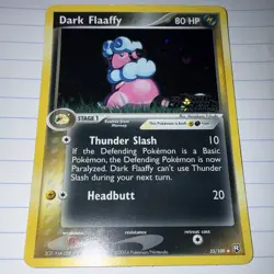 Pokemon TCG Dark Flaaffy 33/109 Team Rocket Returns Reverse Holo Unc Eng 2004 - Image 1