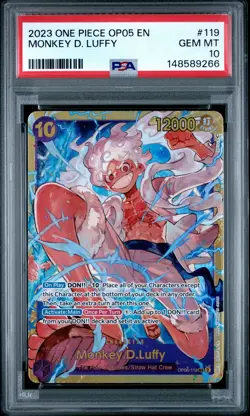 2023 ONE PIECE OP05-AWAKENING OF THE NEW ERA #119 MONKEY D. LUFFY PSA 10 - Image 1