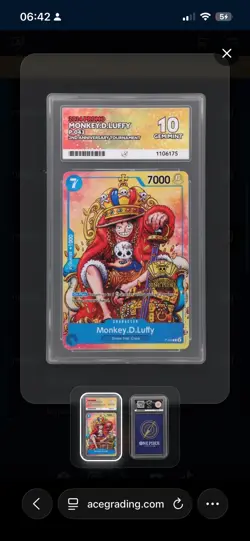Monkey.D.Luffy (2nd Anniversary Stamped Promo) P-043 One Piece - ACE 10 - Image 1