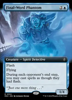 Final-Word Phantom - Extended Art Light Play, English Magic the Gathering MTG Co - Image 1