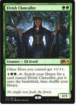 ELVISH CLANCALLER 179 RARE CORE SET 2019 MAGIC: THE GATHERING LP - Image 1
