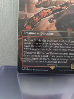 MTG Ravenous Tyrannosaurus Borderless Foil NM #18 REX - Image 4