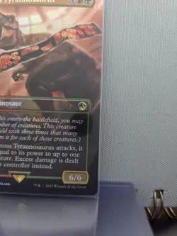 MTG Ravenous Tyrannosaurus Borderless Foil NM #18 REX - Image 5