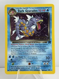 Dark Gyarados 8/82 Prerelease Holo Team Rocket Pokemon WOTC NM/LP - Image 1