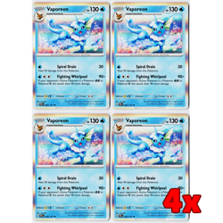 Pokemon TCG 4x Vaporeon 022/131 Holo Prismatic Evolution Playset NM - Image 1