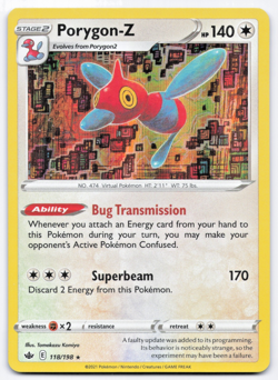 Pokemon TCG Porygon-Z 118/198 Holo Chillin Reign NM - Image 1