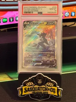 Pokemon TCG PSA 10 Hisuian Samurott V 229/172 SAR VSTAR Universe - Image 1