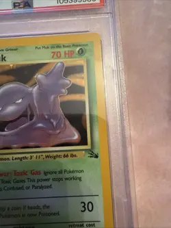 PSA 8 Pokemon TCG Muk 13/62 Fossil Unlimited Holo WOTC - Image 3