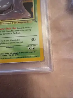 PSA 8 Pokemon TCG Muk 13/62 Fossil Unlimited Holo WOTC - Image 4