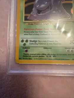 PSA 8 Pokemon TCG Muk 13/62 Fossil Unlimited Holo WOTC - Image 5