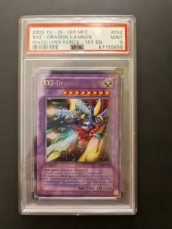 Yugioh Xyz Dragon Cannon / MFC-052 1st ED / PSA 9 Magician's Force - Image 1