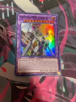 YUGIOH - ELEMENTAL HERO COSMO NEOS - SUPER RARE - 1ST ED - SAST - NM - Image 1