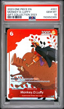2023 ONE PIECE GIFT COLLECTION PROMO #001 MONKEY D LUFFY PSA 10 GEM MINT - Image 1