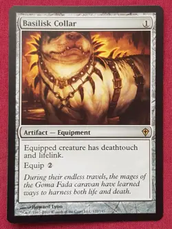 Magic The Gathering WORLDWAKE BASILISK COLLAR artifact card MTG - Image 1